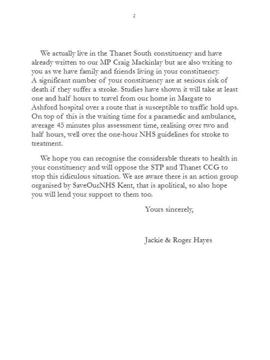 Letter to MP-Thanet North 2